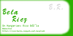bela ricz business card